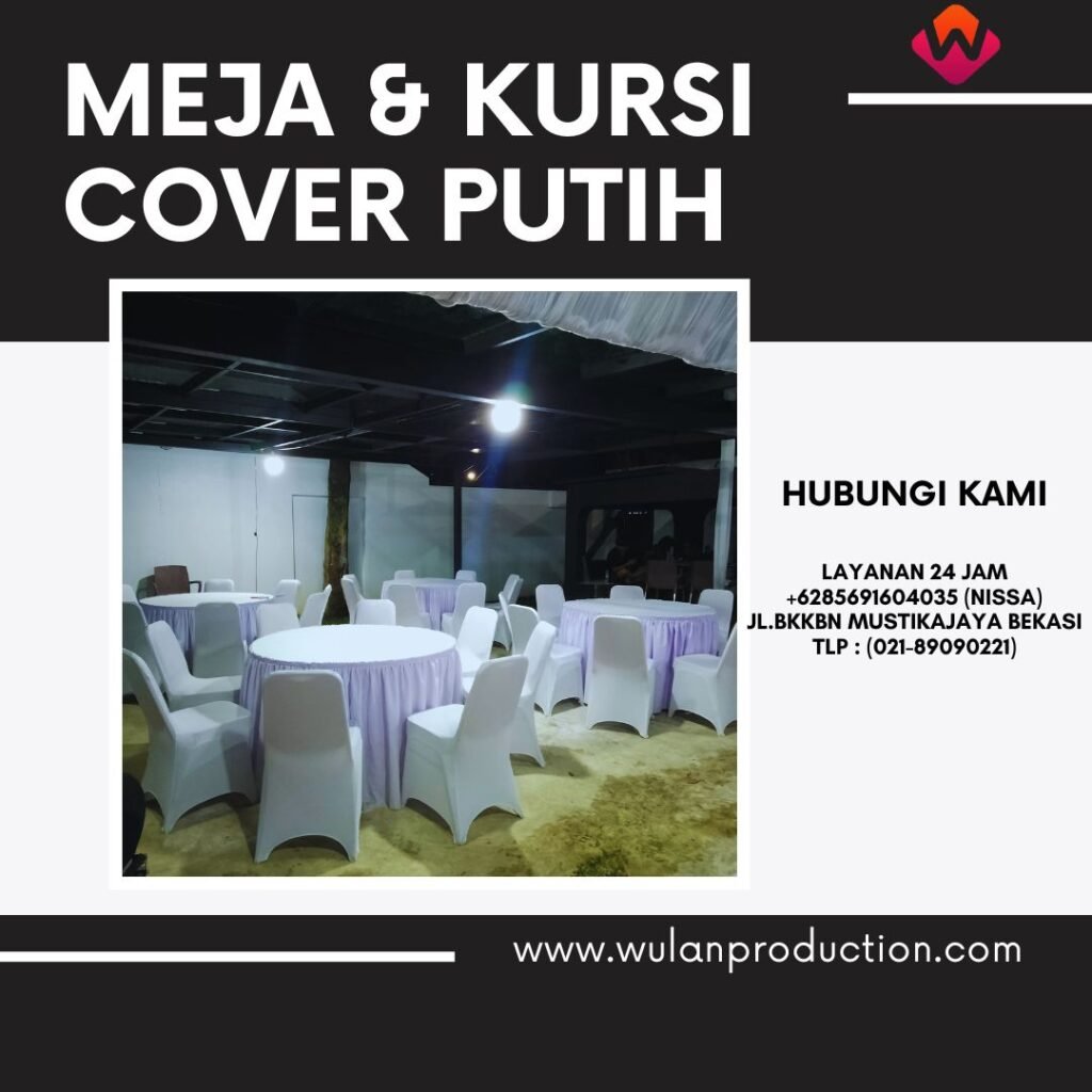 Sewa Kursi Futura Dan Meja Bundar Cover Putih Area Jaksel