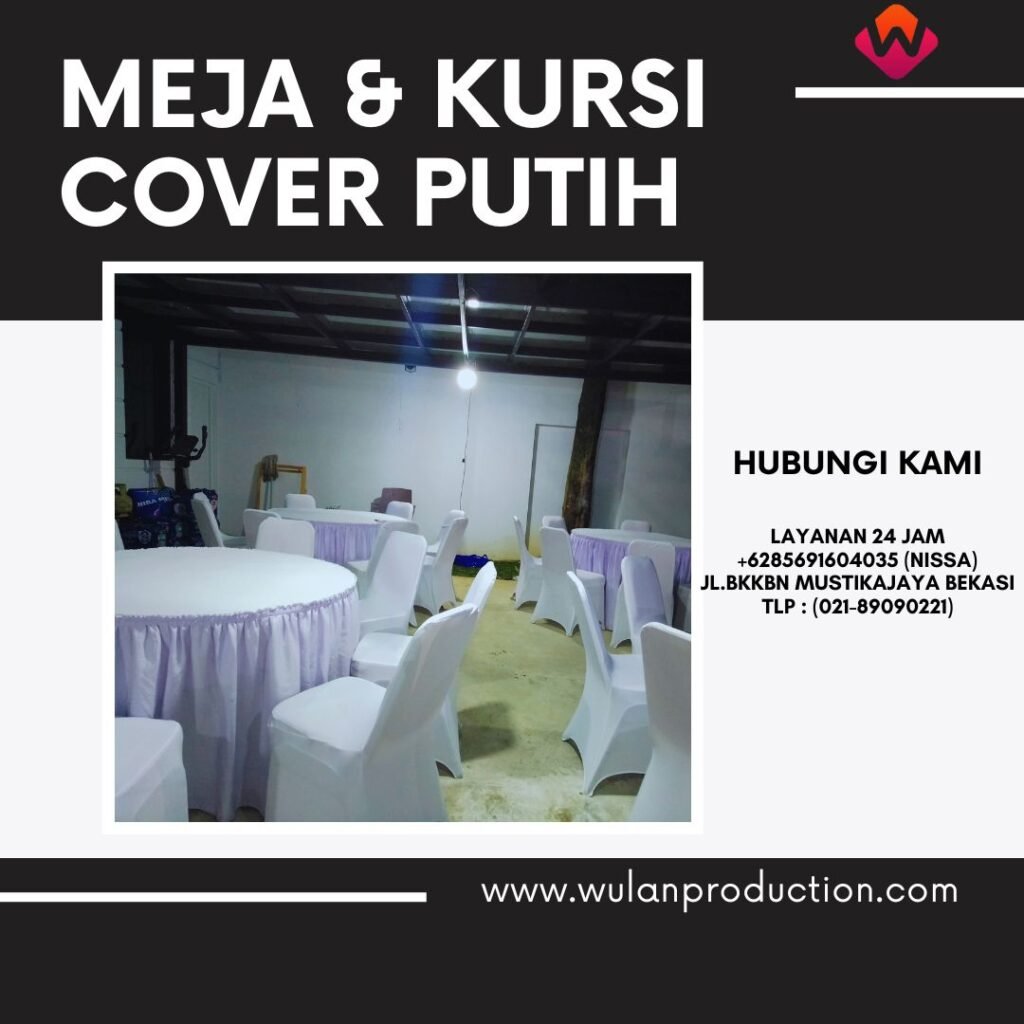 Sewa Kursi Futura Dan Meja Bundar Cover Putih Area Jaksel