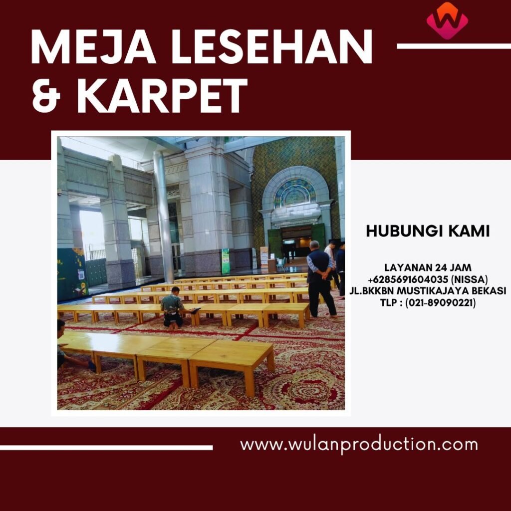 Sewa Meja Lesehan Dan Karpet Permadani Beragam Warna di Jakarta