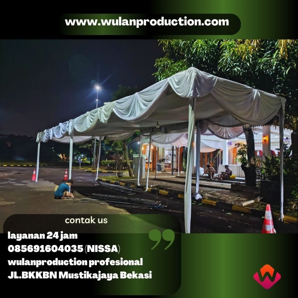 Rental Tenda Dekorasi Serut Plafon Kain juntai Dan Sentris di Jakarta
