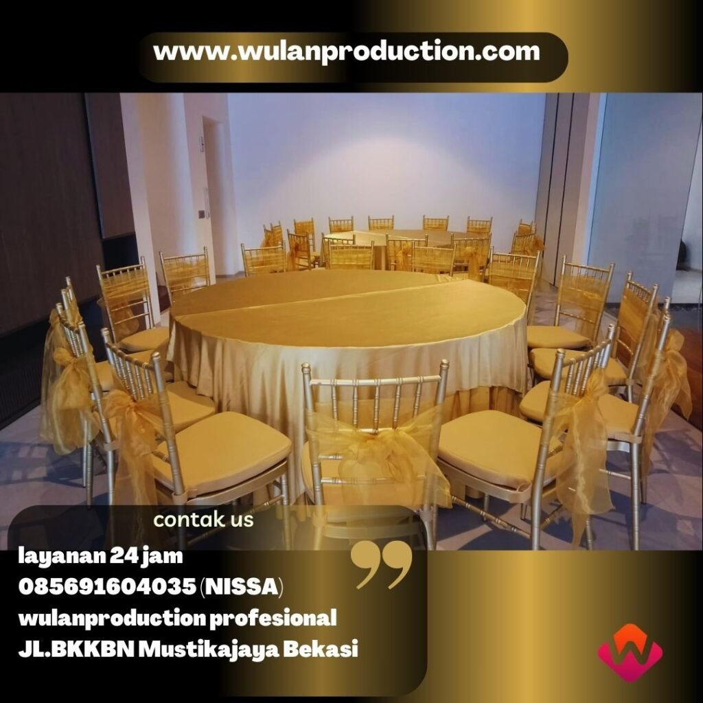 Sewa Kursi Kayu VIP Type Tiffany Gold di Jakarta