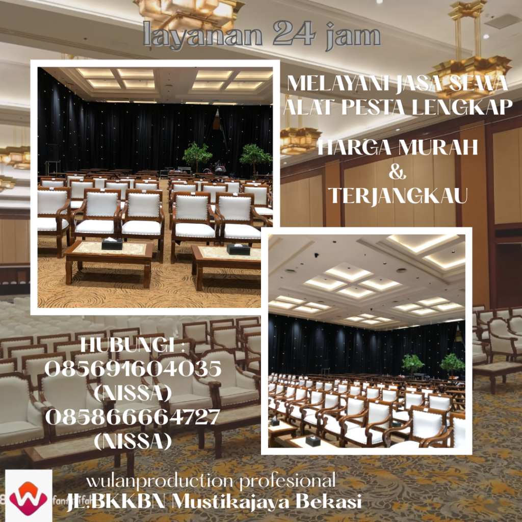 Rental Kursi VIP Kayu & Meja VIP Kayu Di Bekasi