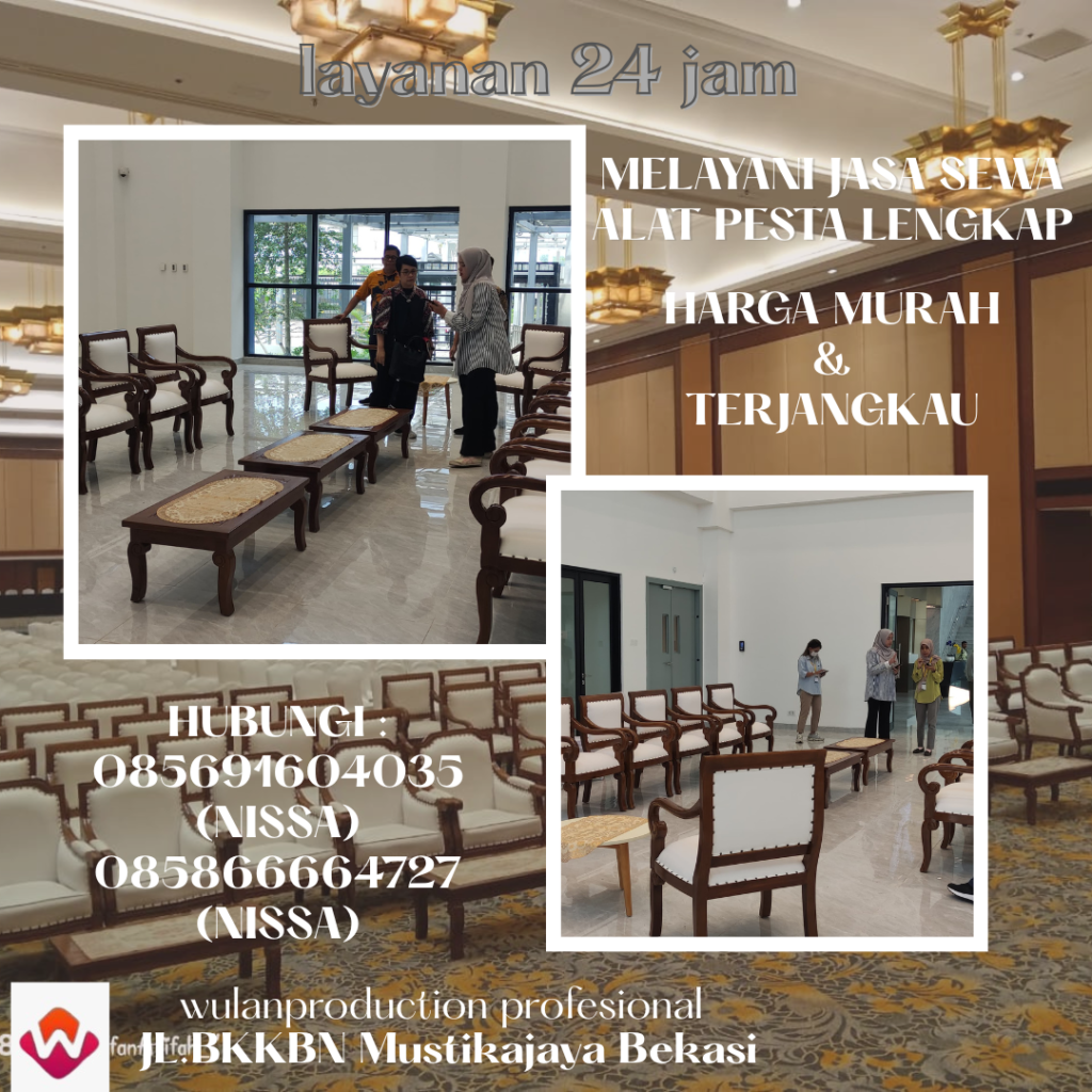 Rental Kursi VIP Kayu & Meja VIP Kayu Di Bekasi