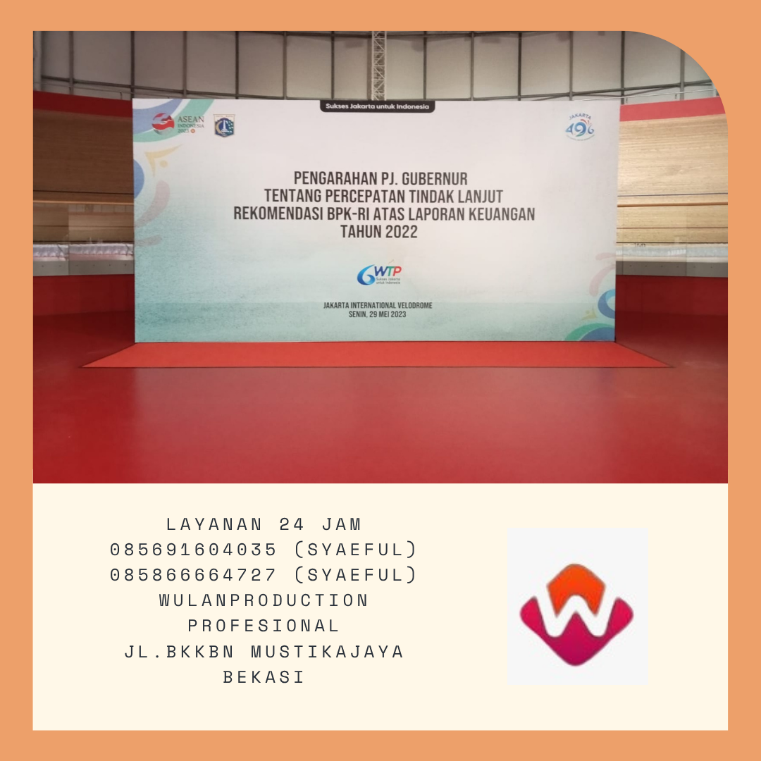 Sewa Backdrop Custom Lengkap Stiker di Jakarta