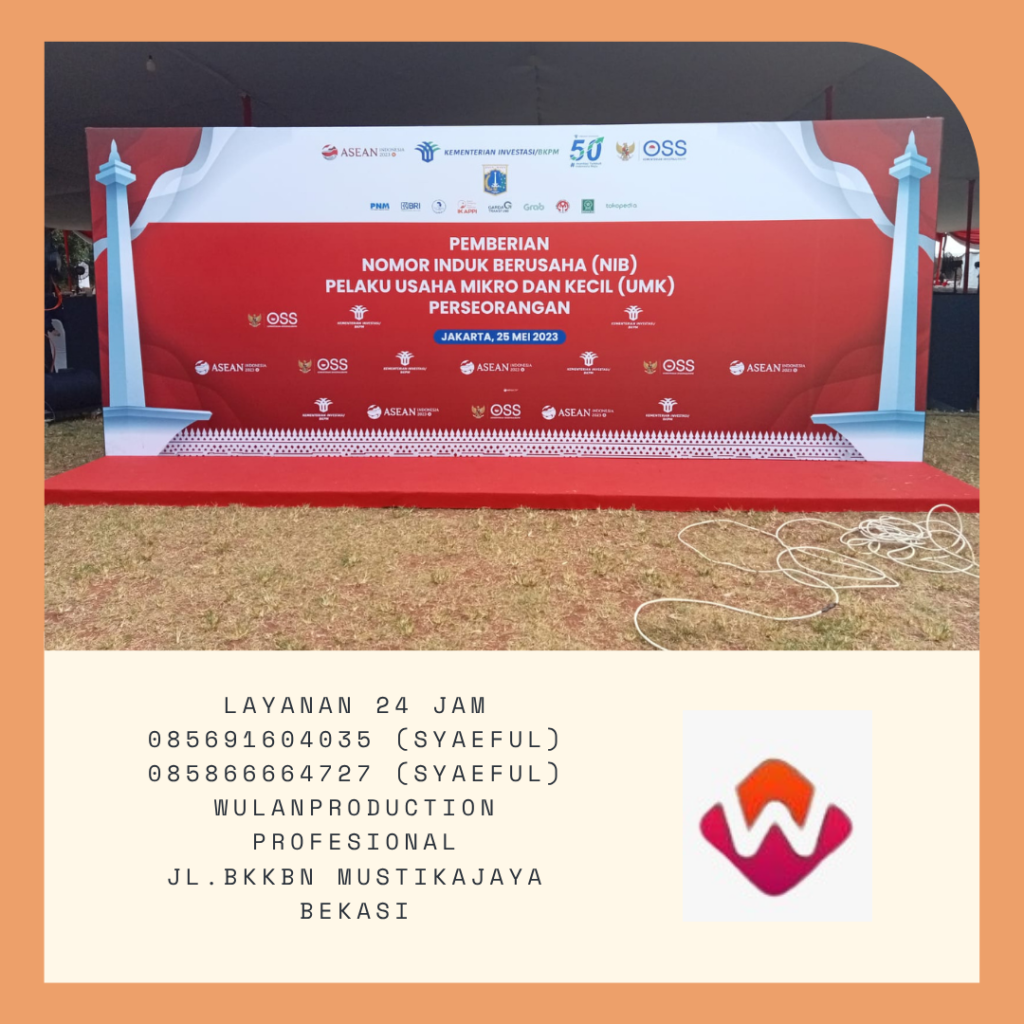 Sewa Backdrop Custom Lengkap Stiker di Jakarta
