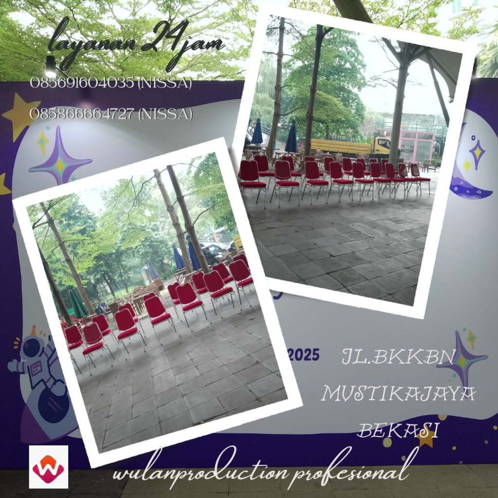 Sewa Backdrop, Kursi susun Dan Dispenser Jakarta