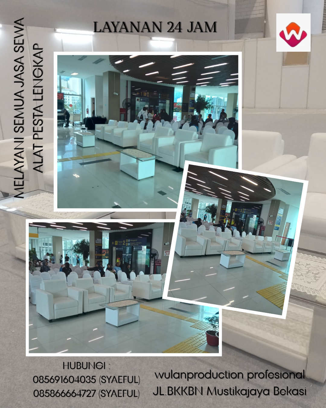 Sewa Sofa Single Putih Berkualitas Area Tangerang