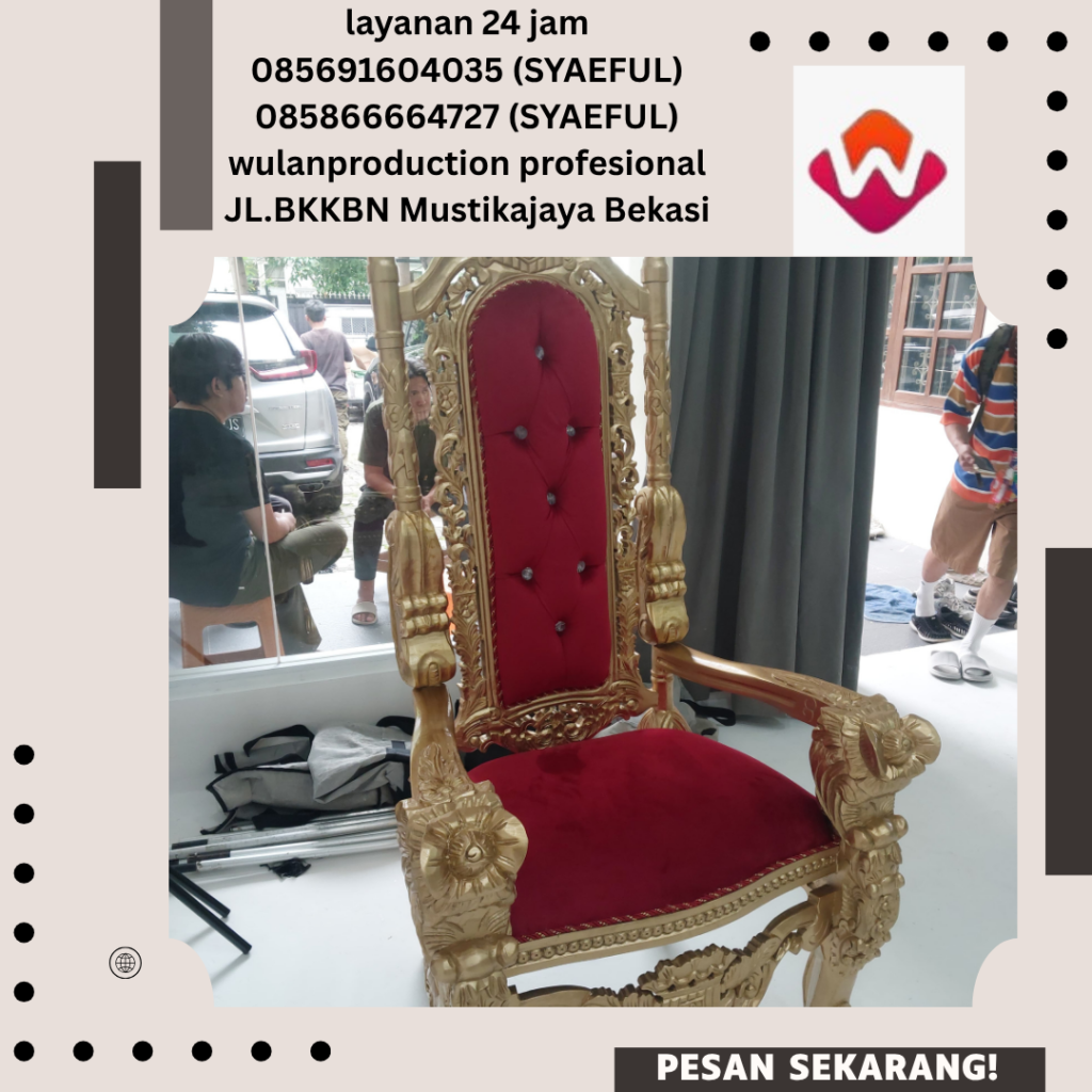 Sewa Kursi Ukir Singgasana Merah di Jakarta