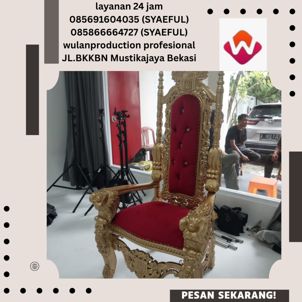 Sewa Kursi Ukir Singgasana Merah di Jakarta