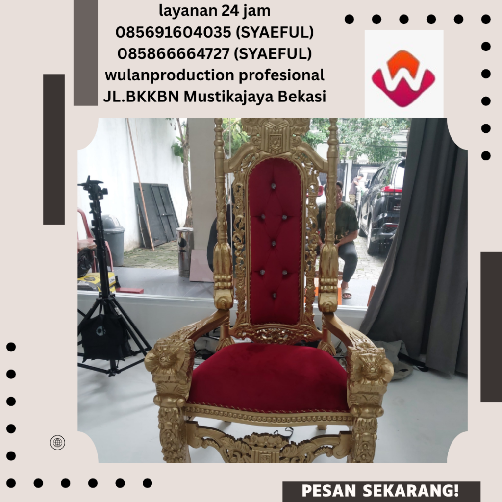 Sewa Kursi Ukir Singgasana Merah di Jakarta