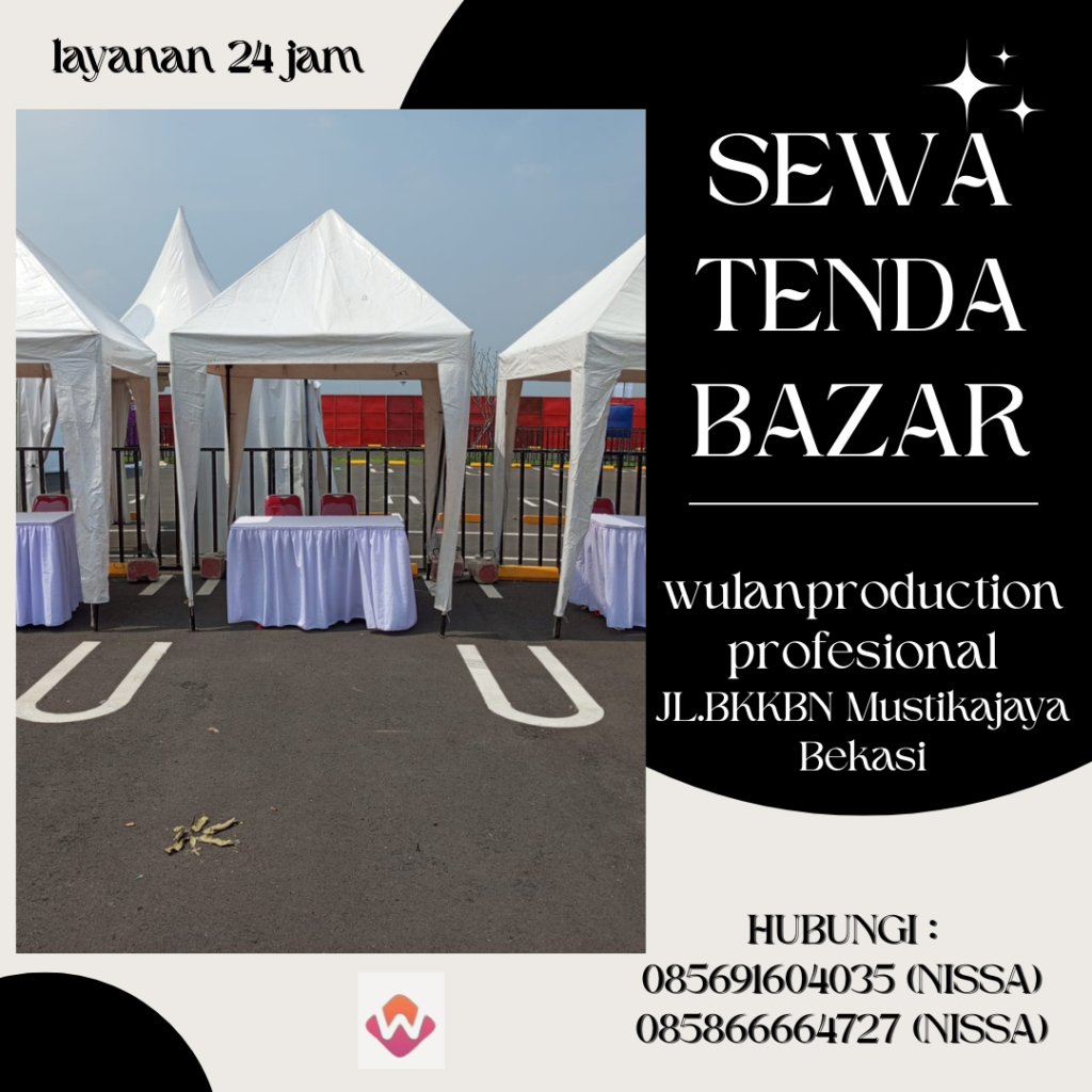 Menyewakan Tenda Bazar Kerucut Putih Area Tangerang