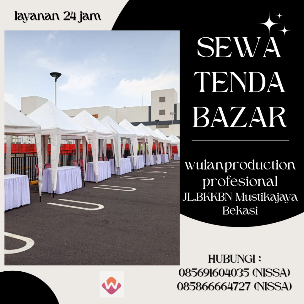 Menyewakan Tenda Bazar Kerucut Putih Area Tangerang