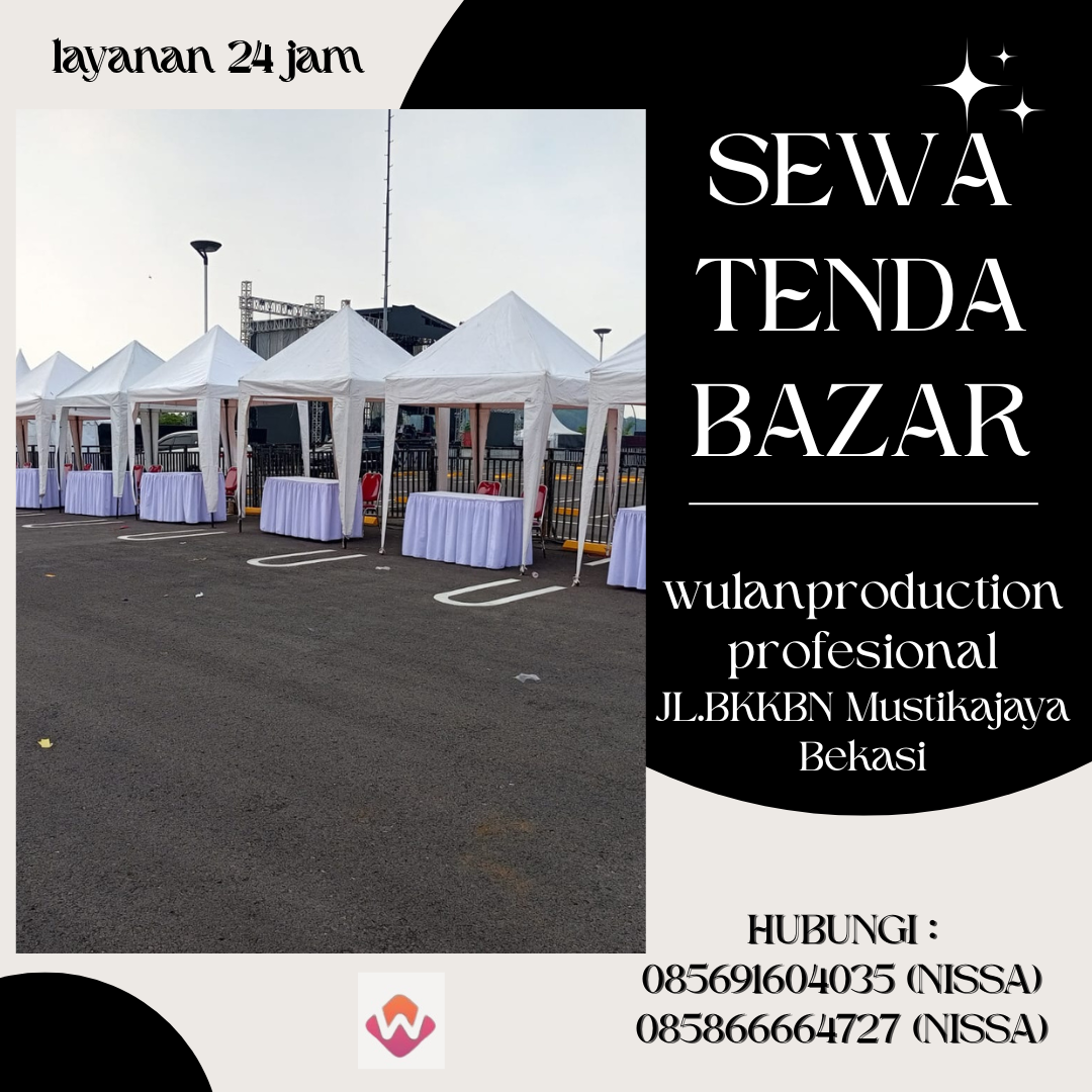 Menyewakan Tenda Bazar Kerucut Putih Area Tangerang