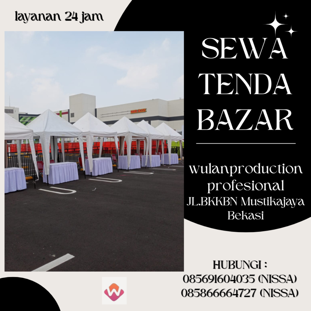 Menyewakan Tenda Bazar Kerucut Putih Area Tangerang