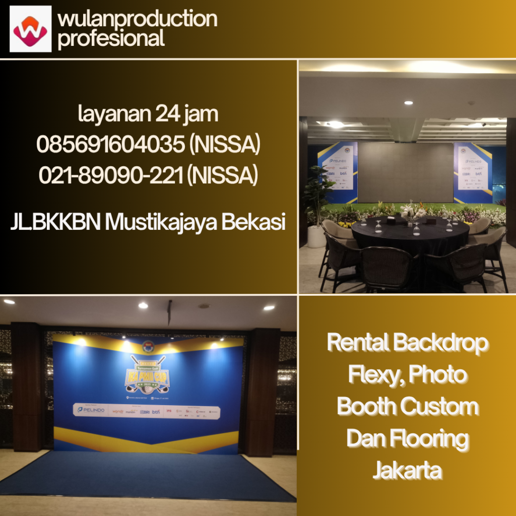 Rental Backdrop Flexy, Photo Booth Custom Dan Flooring Jakarta