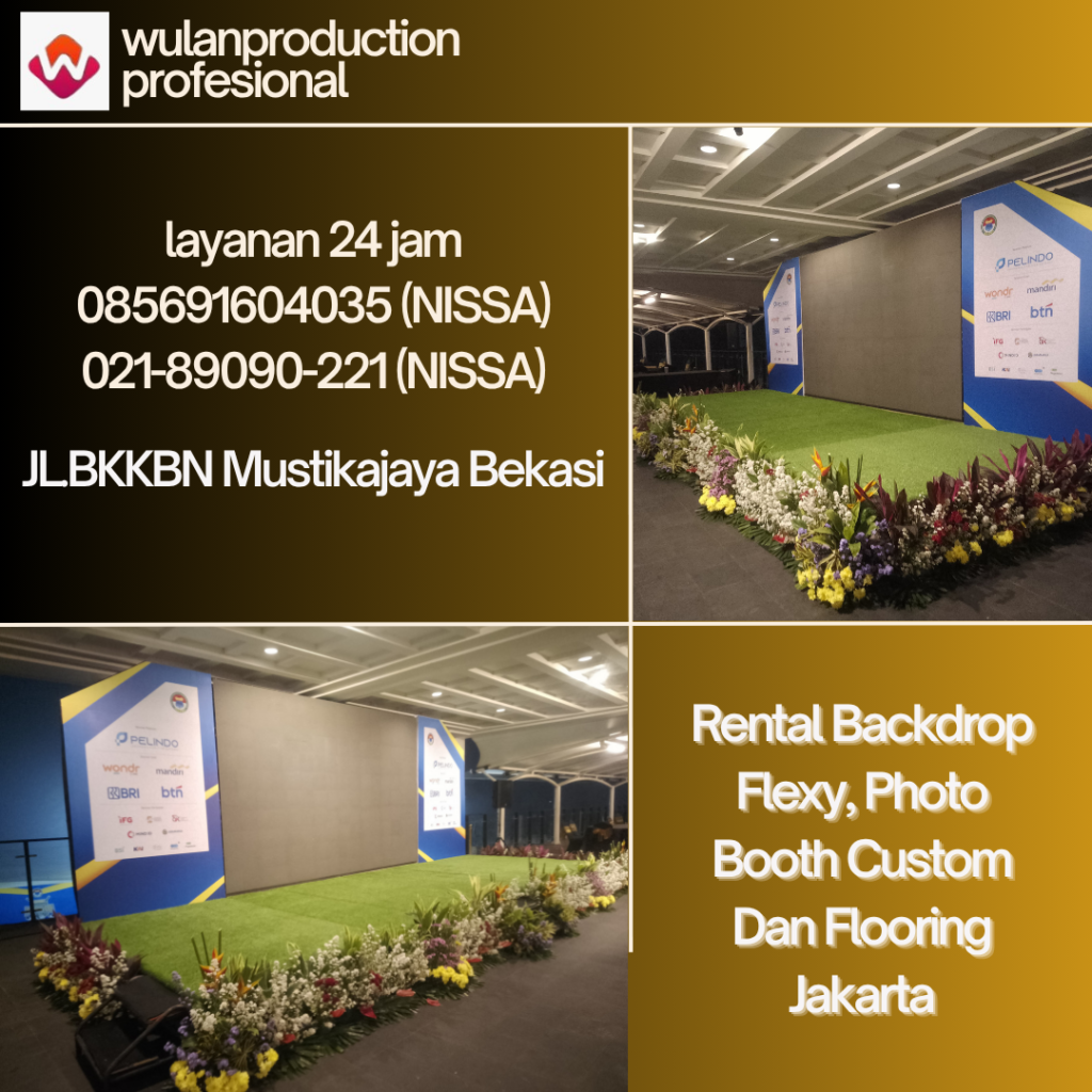 Rental Backdrop Flexy, Photo Booth Custom Dan Flooring Jakarta