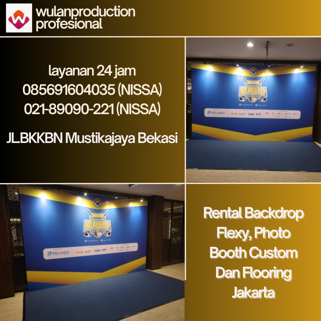 Rental Backdrop Flexy, Photo Booth Custom Dan Flooring Jakarta