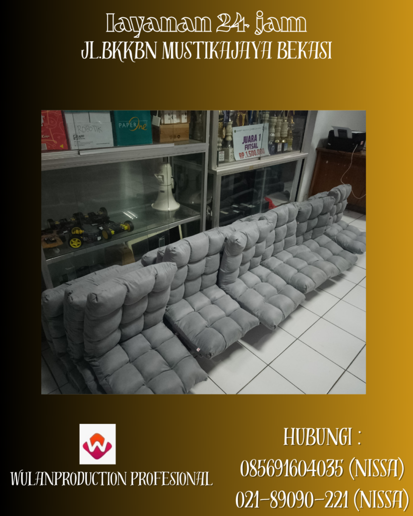 Rental Kursi Lesehan Lipat Warna Abu-abu Dan Cokelat Jakarta