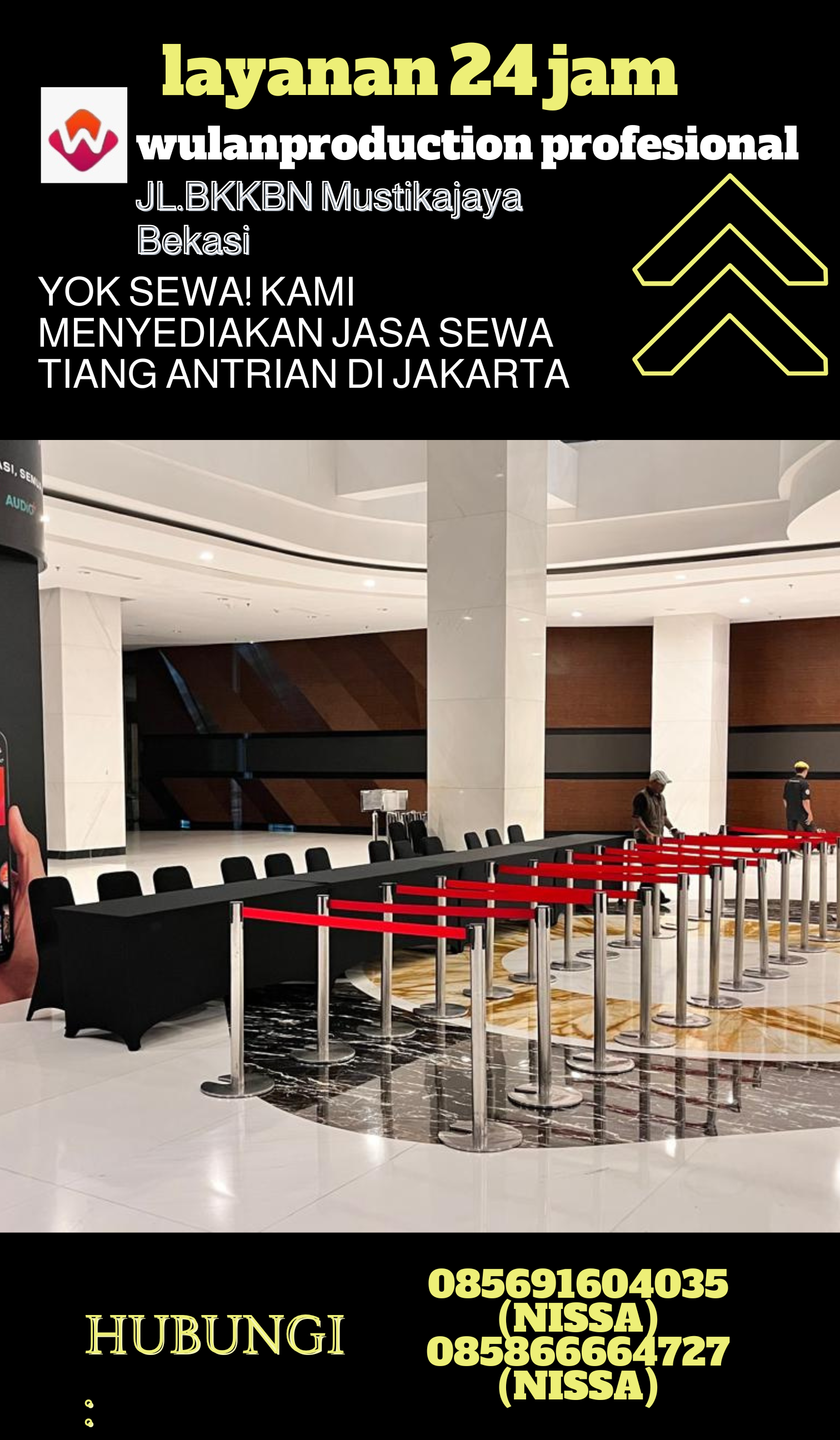 Rental Tiang Antrian Tali Merah Jakarta