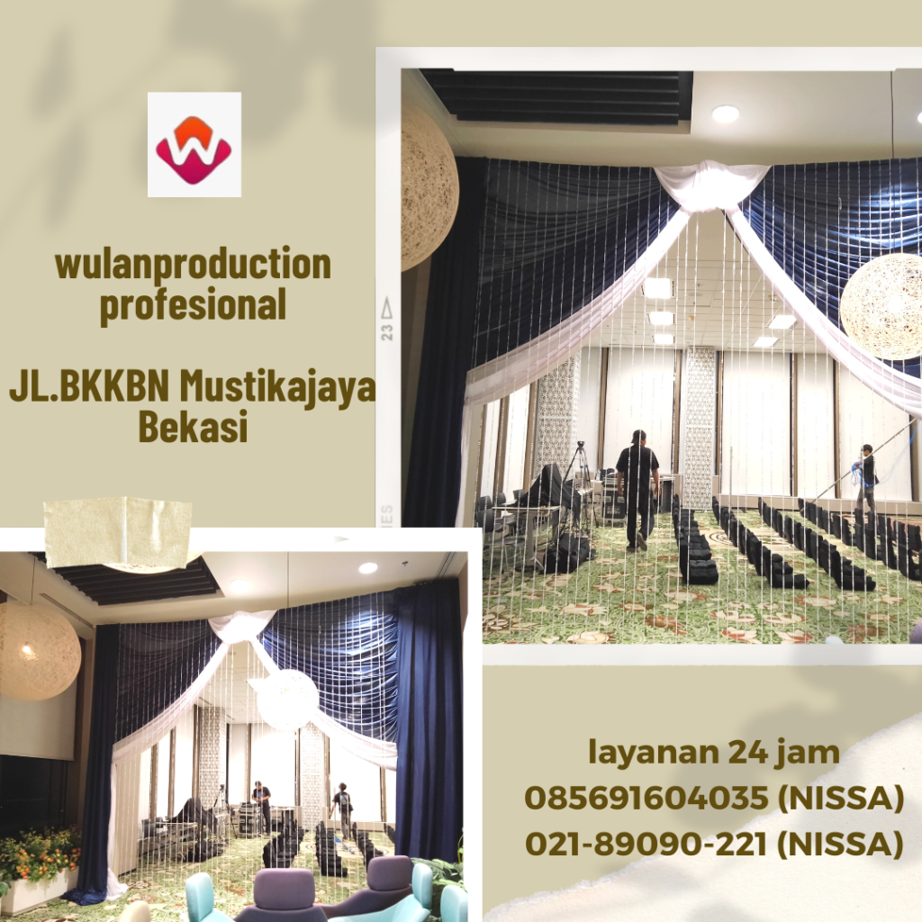 Sewa Backdrop, Tirai Ronce Dan Kursi Lesehan Jakarta Pusat
