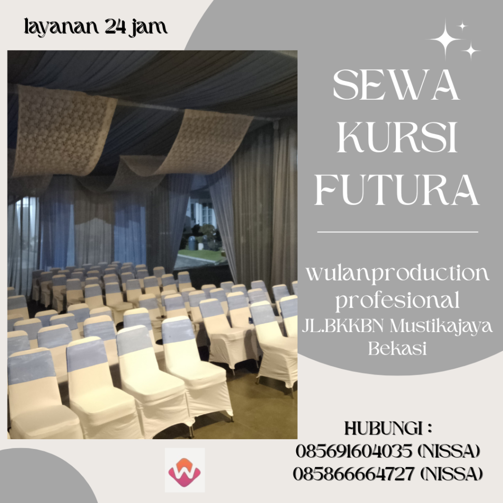Sewa Kursi Futura Bercover Putih Stok Banyak Area Bekasi