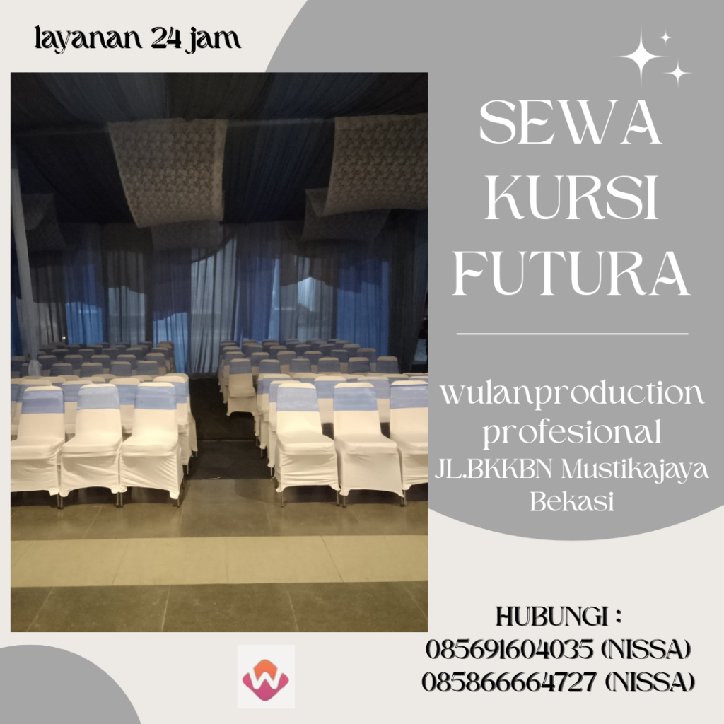 Sewa Kursi Futura Bercover Putih Stok Banyak Area Bekasi