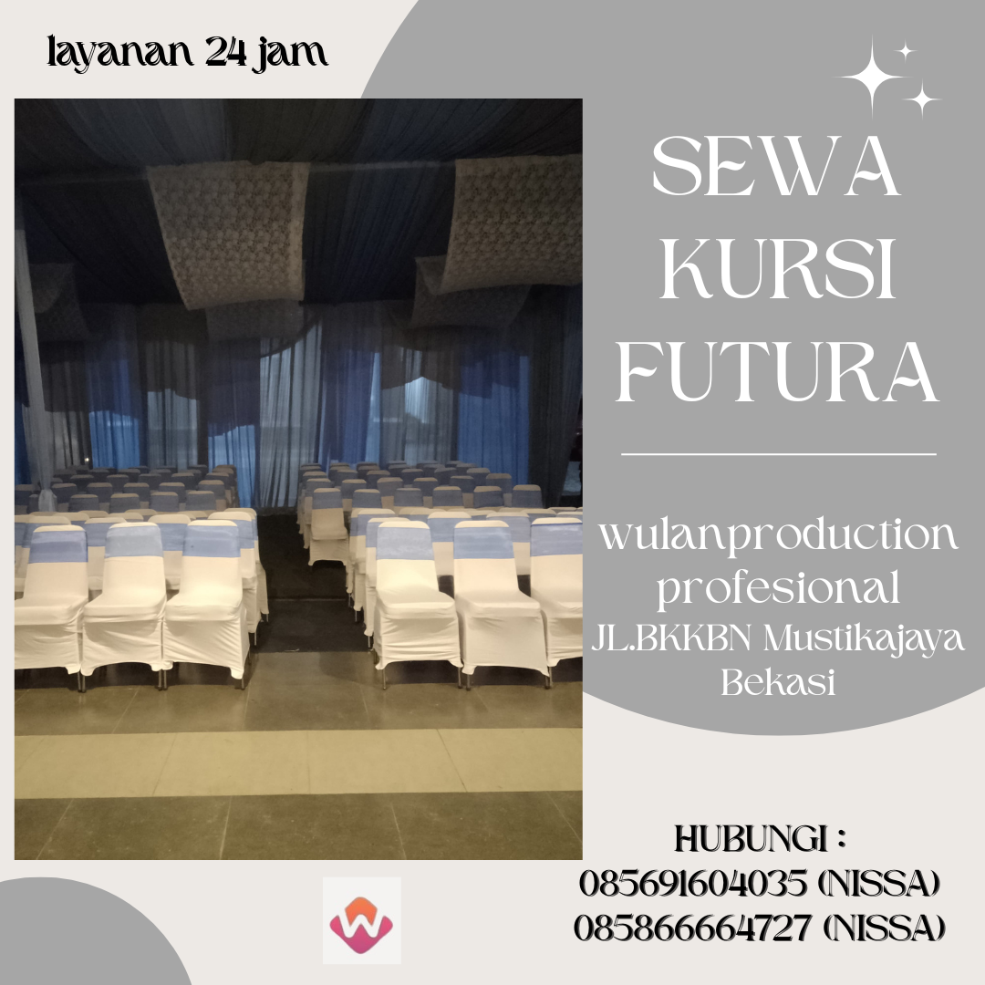 Sewa Kursi Futura Bercover Putih Stok Banyak Area Bekasi