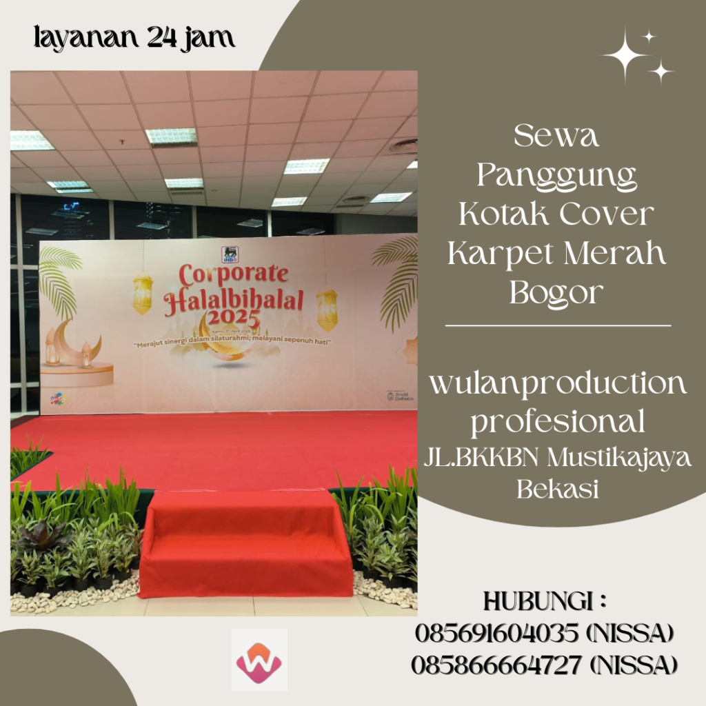 Sewa Panggung Kotak Cover Karpet Merah Bogor