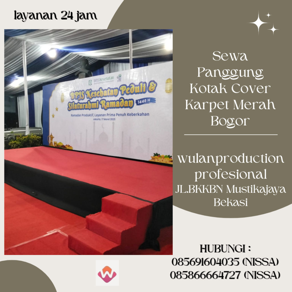 Sewa Panggung Kotak Cover Karpet Merah Bogor