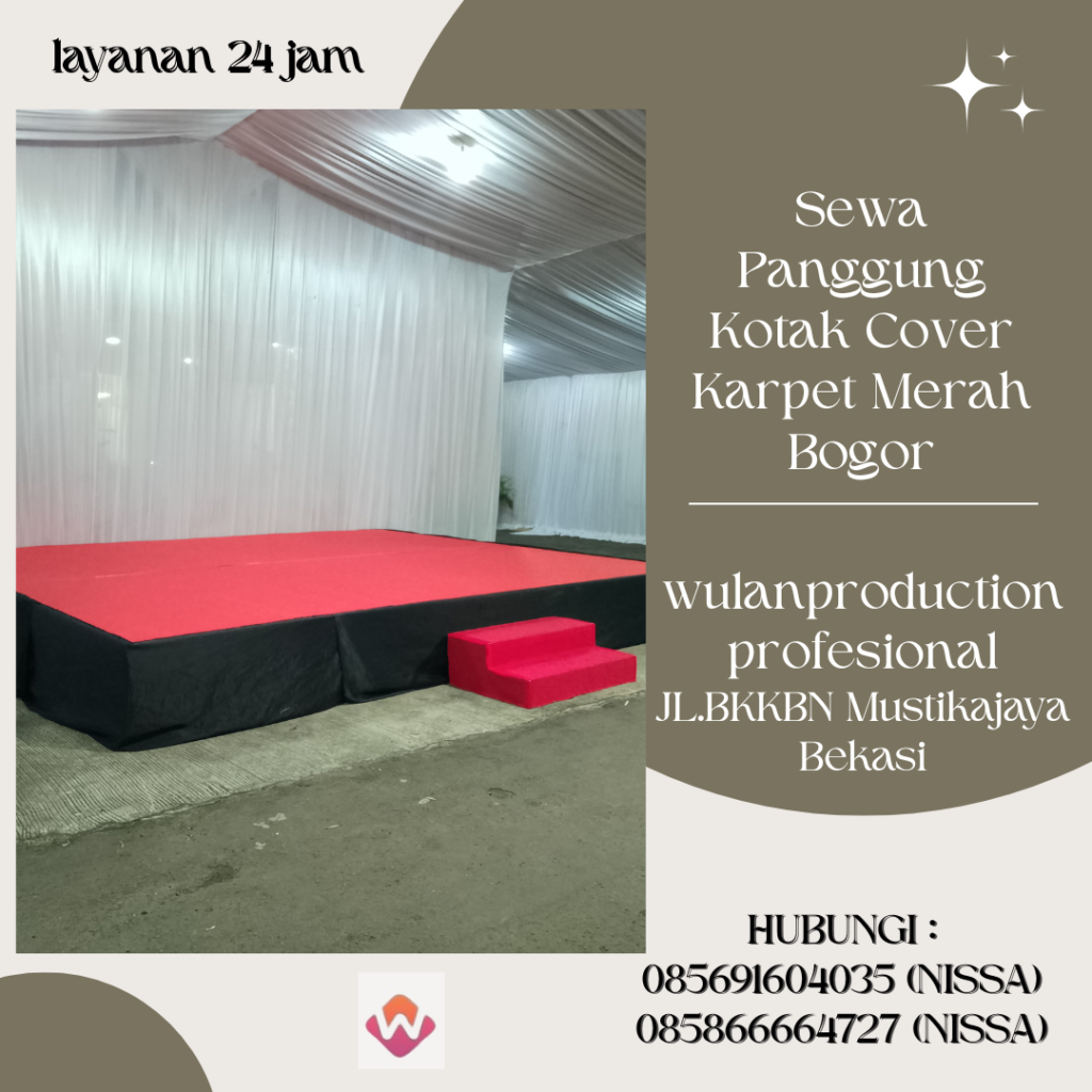 Sewa Panggung Kotak Cover Karpet Merah Bogor