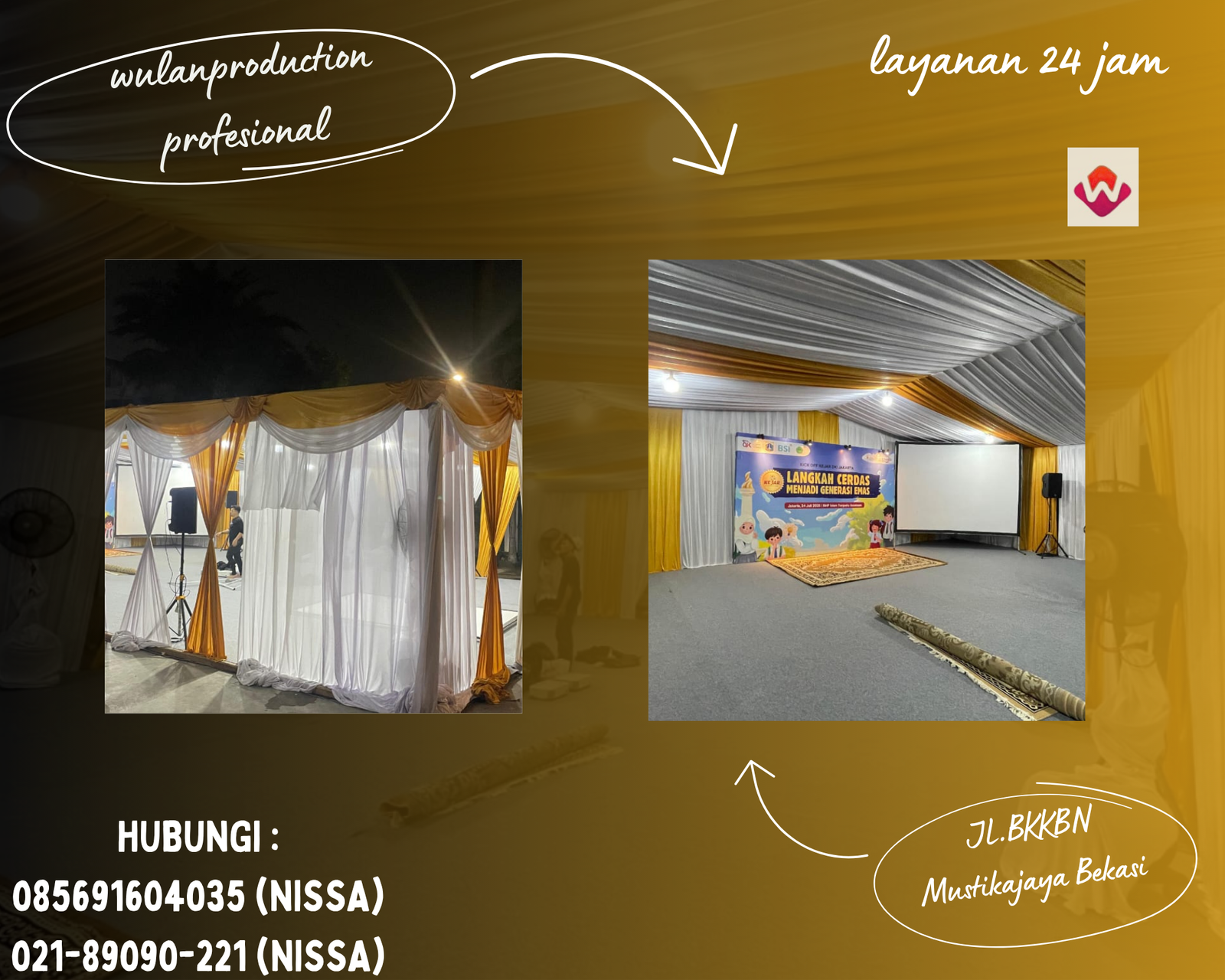 Sewa Tenda Type Hanggar Dekorasi Serut Jakarta