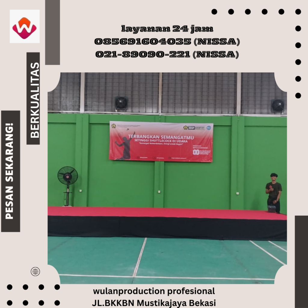 Jasa Sewa Panggung Poni Hitam Karpet Merah Depok