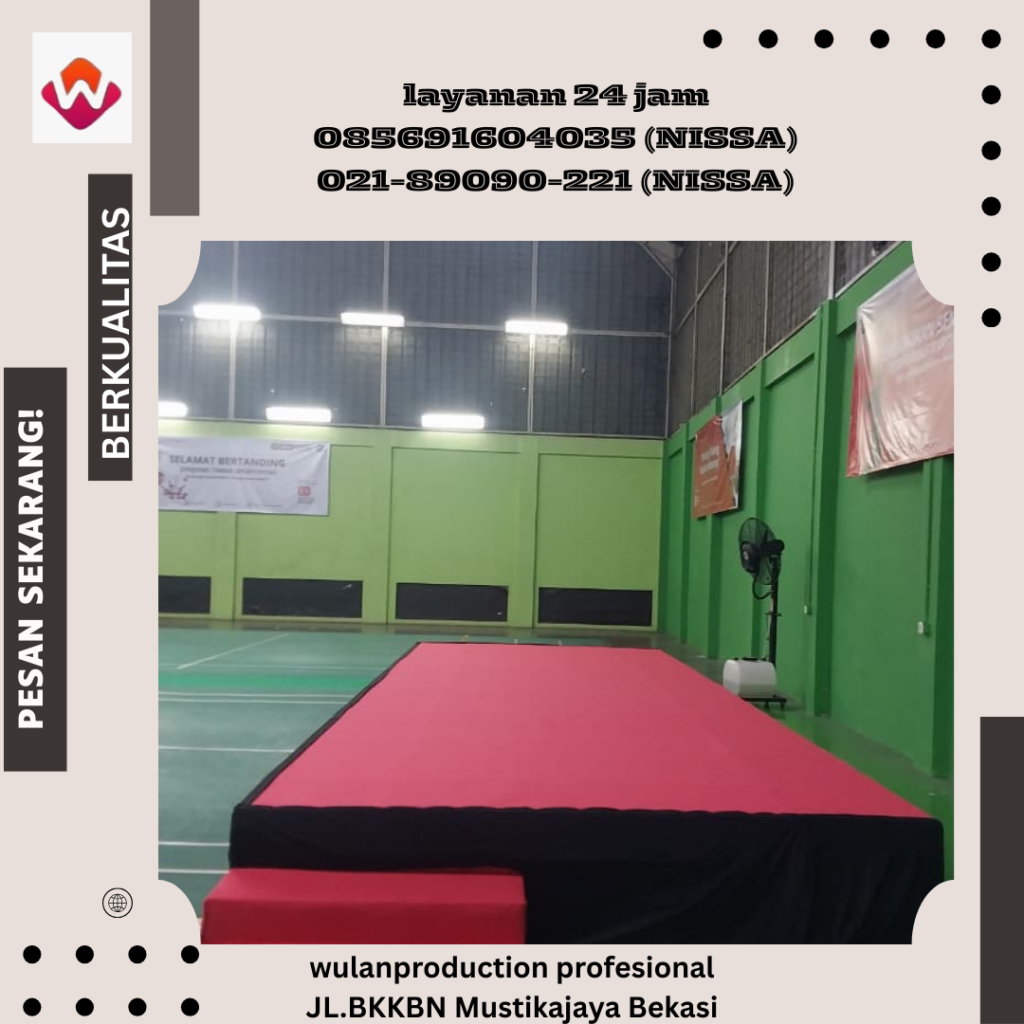 Jasa Sewa Panggung Poni Hitam Karpet Merah Depok