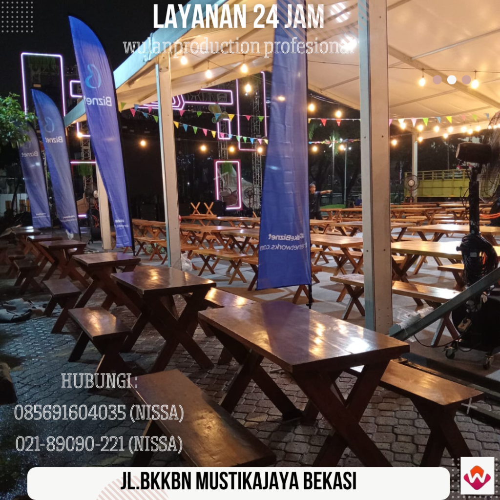 Menyewakan Meja Taman Outdoor Konsep Santai Bogor