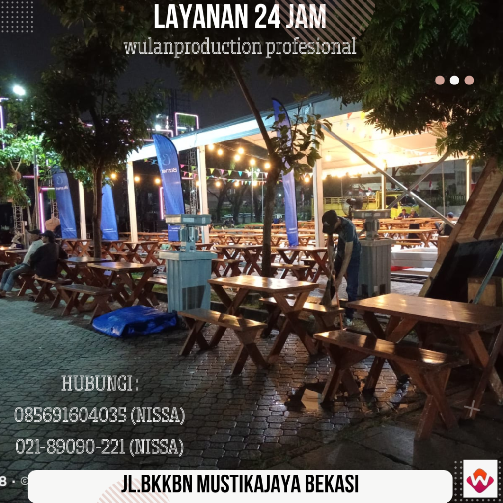 Menyewakan Meja Taman Outdoor Konsep Santai Bogor