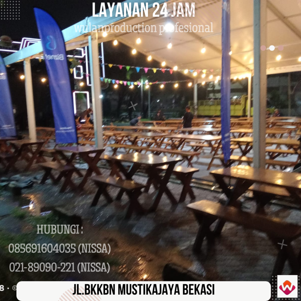 Menyewakan Meja Taman Outdoor Konsep Santai Bogor