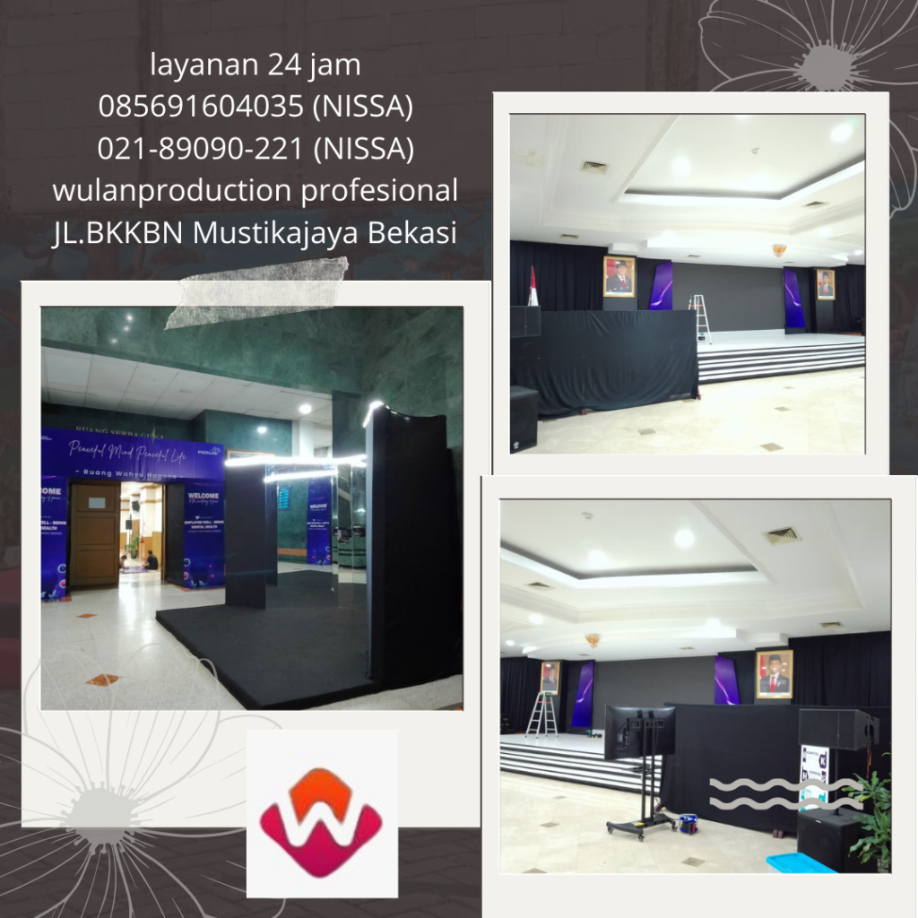 Rental Black Curtain Dan Flooring Backdrop Mirror Bekasi