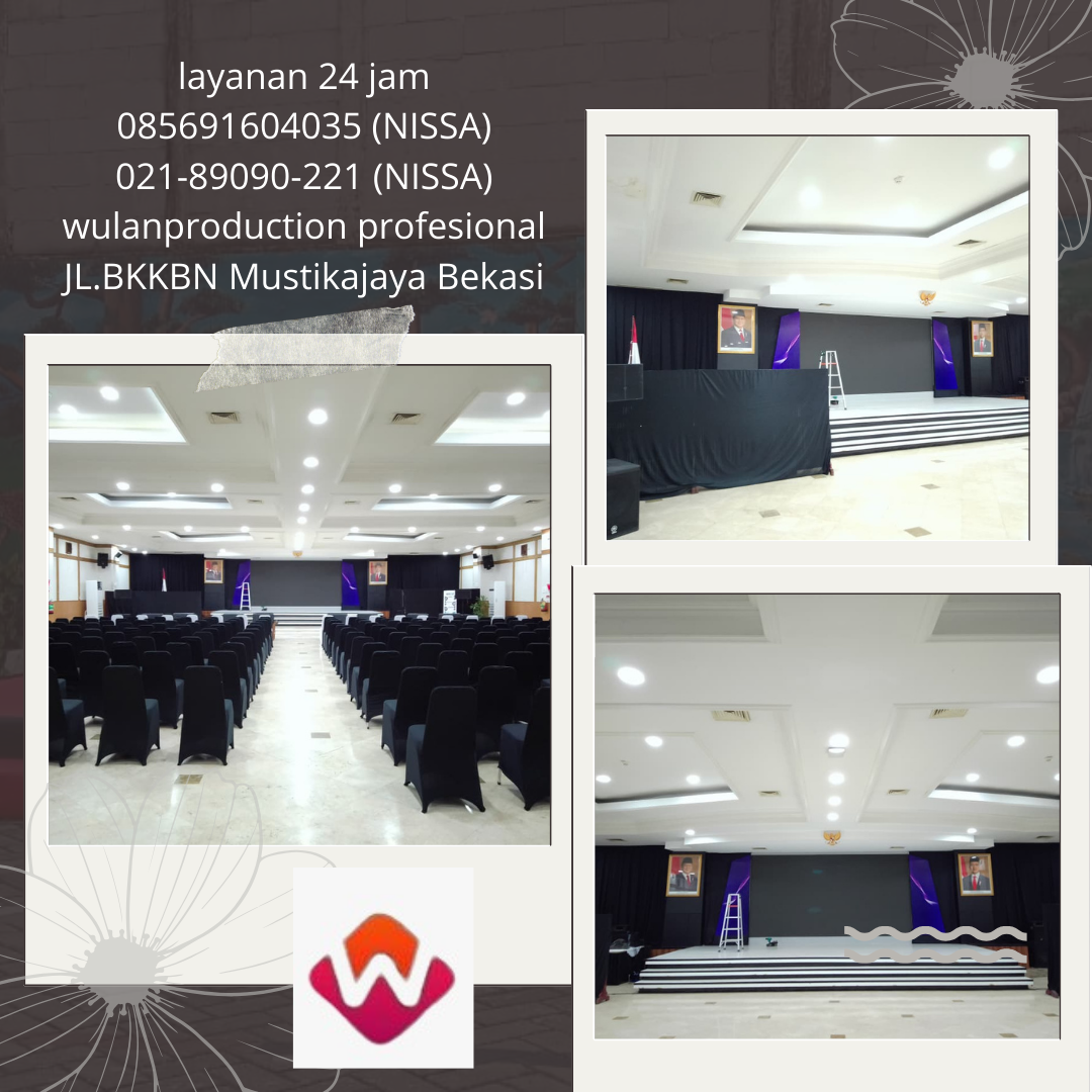 Rental Black Curtain Dan Flooring Backdrop Mirror Bekasi