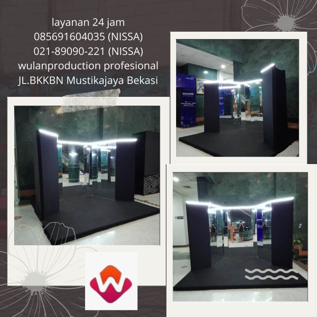 Rental Black Curtain Dan Flooring Backdrop Mirror Bekasi