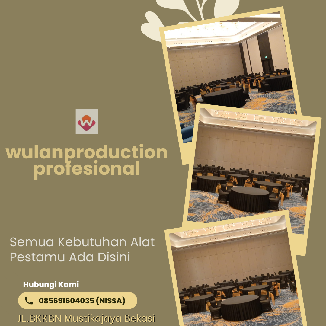 Rental Meja Bundar & Kursi Futura Lengkap Dengan Cover Hitam Depok