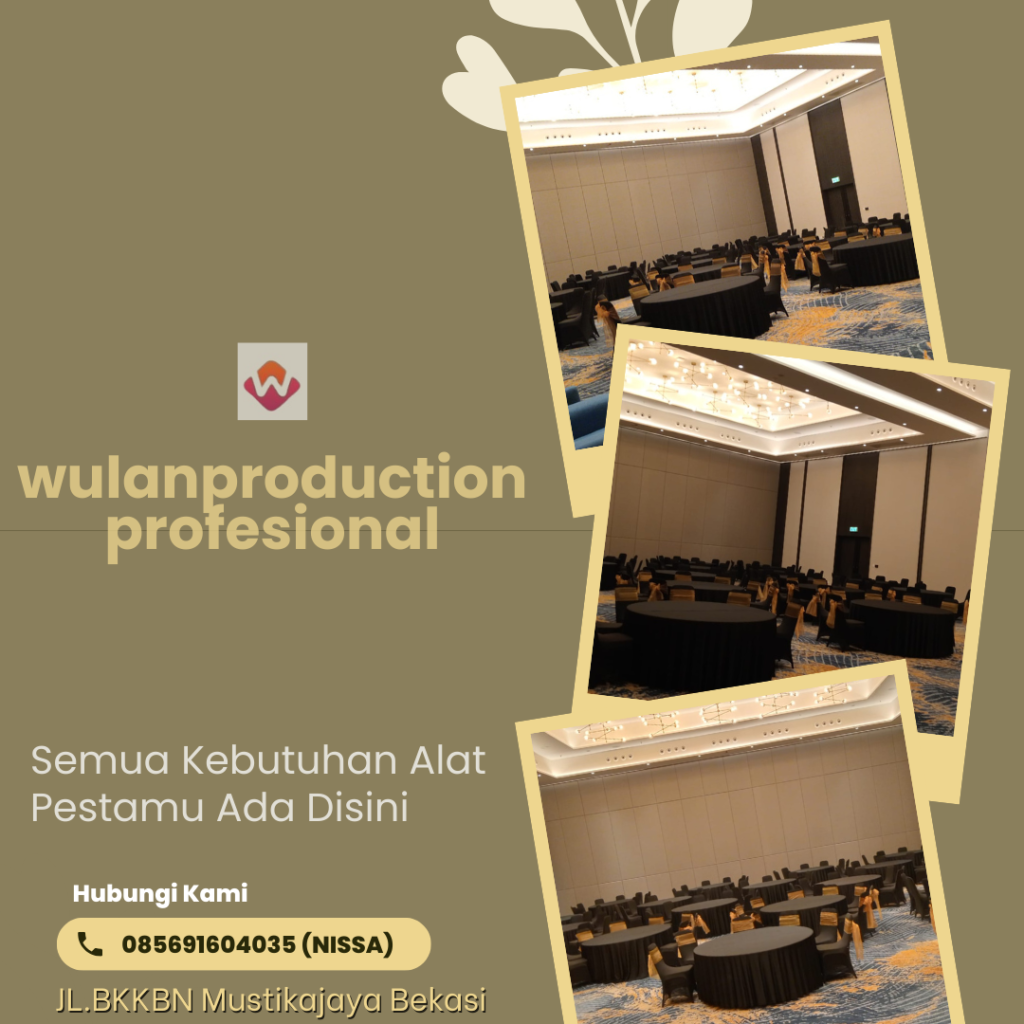 Rental Meja Bundar & Kursi Futura Lengkap Dengan Cover Hitam Depok