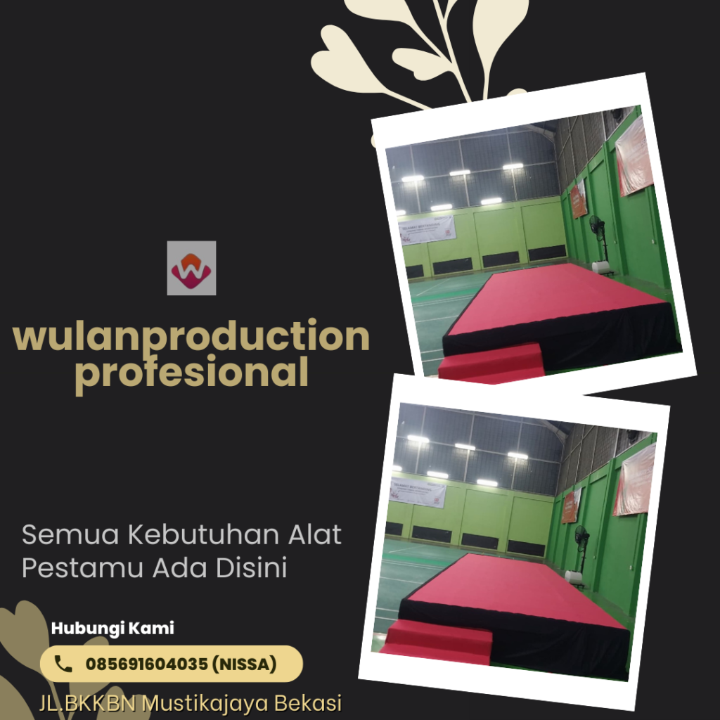 Rental Panggung Karpet Merah Dengan Skirting Hitam Depok