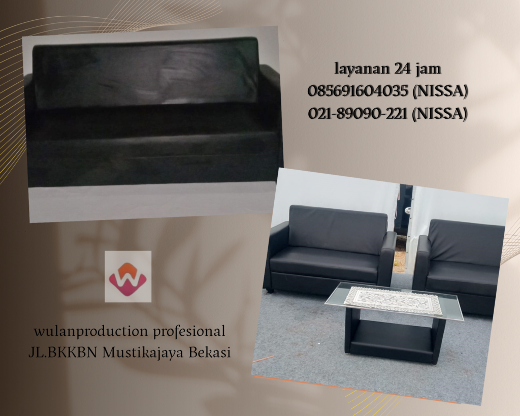 Rental Sofa Minimalis Type Doubel Warna Hitam Jakarta