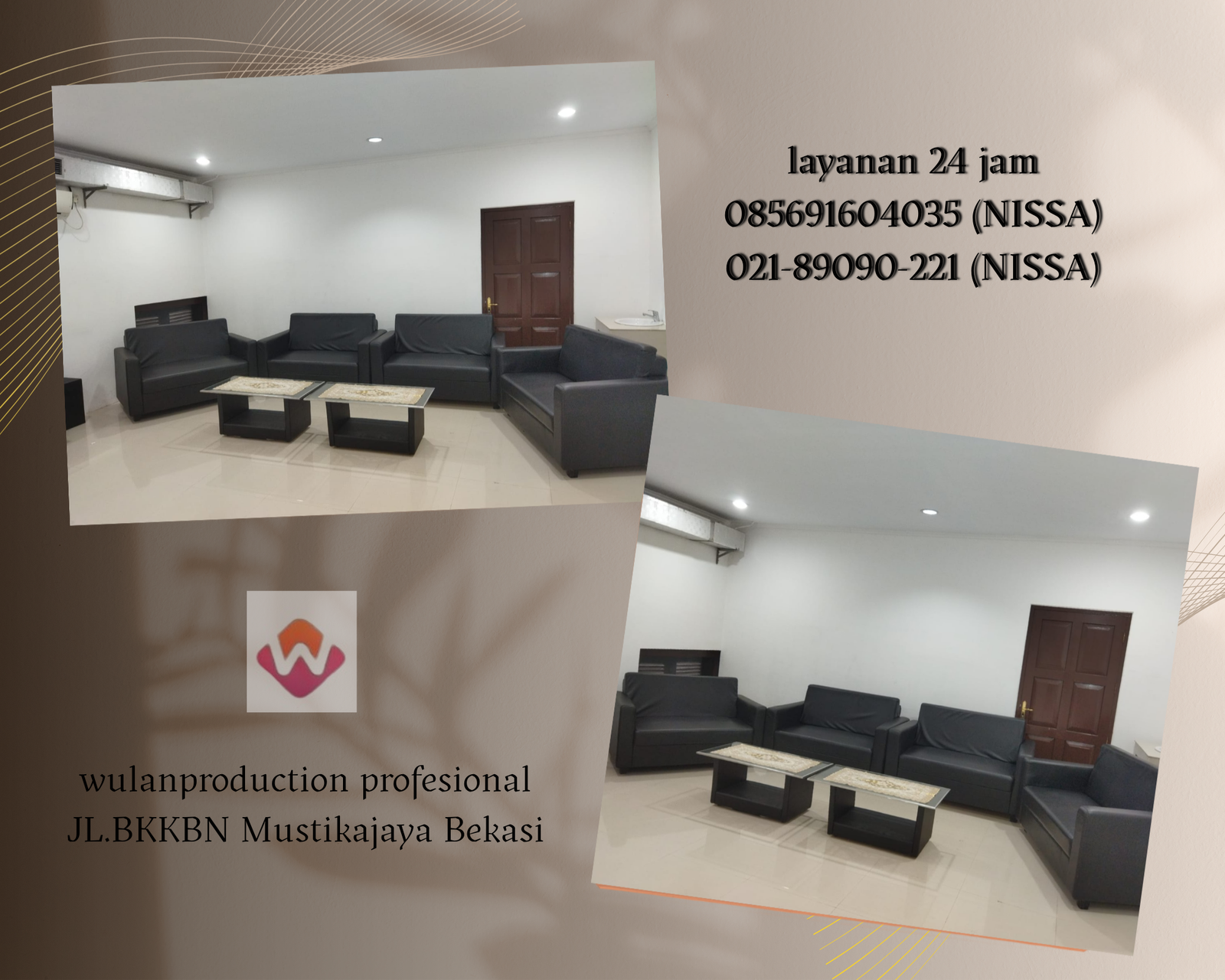 Rental Sofa Minimalis Type Doubel Warna Hitam Jakarta