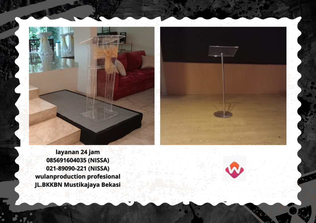 Sewa Podium Acrylic Kotak Bening Jakarta