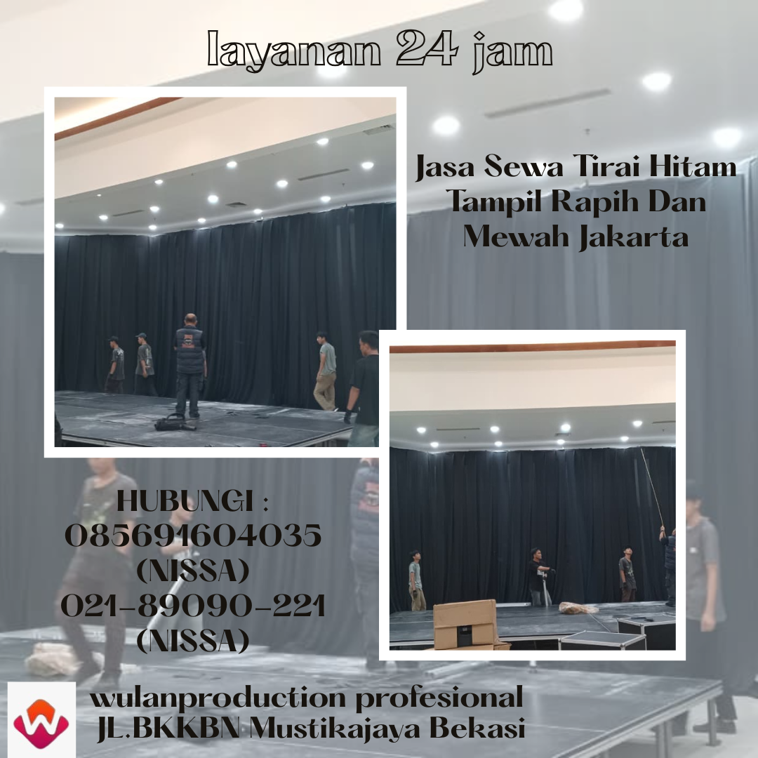 Jasa Sewa Tirai Hitam Tampil Rapih Dan Mewah Jakarta