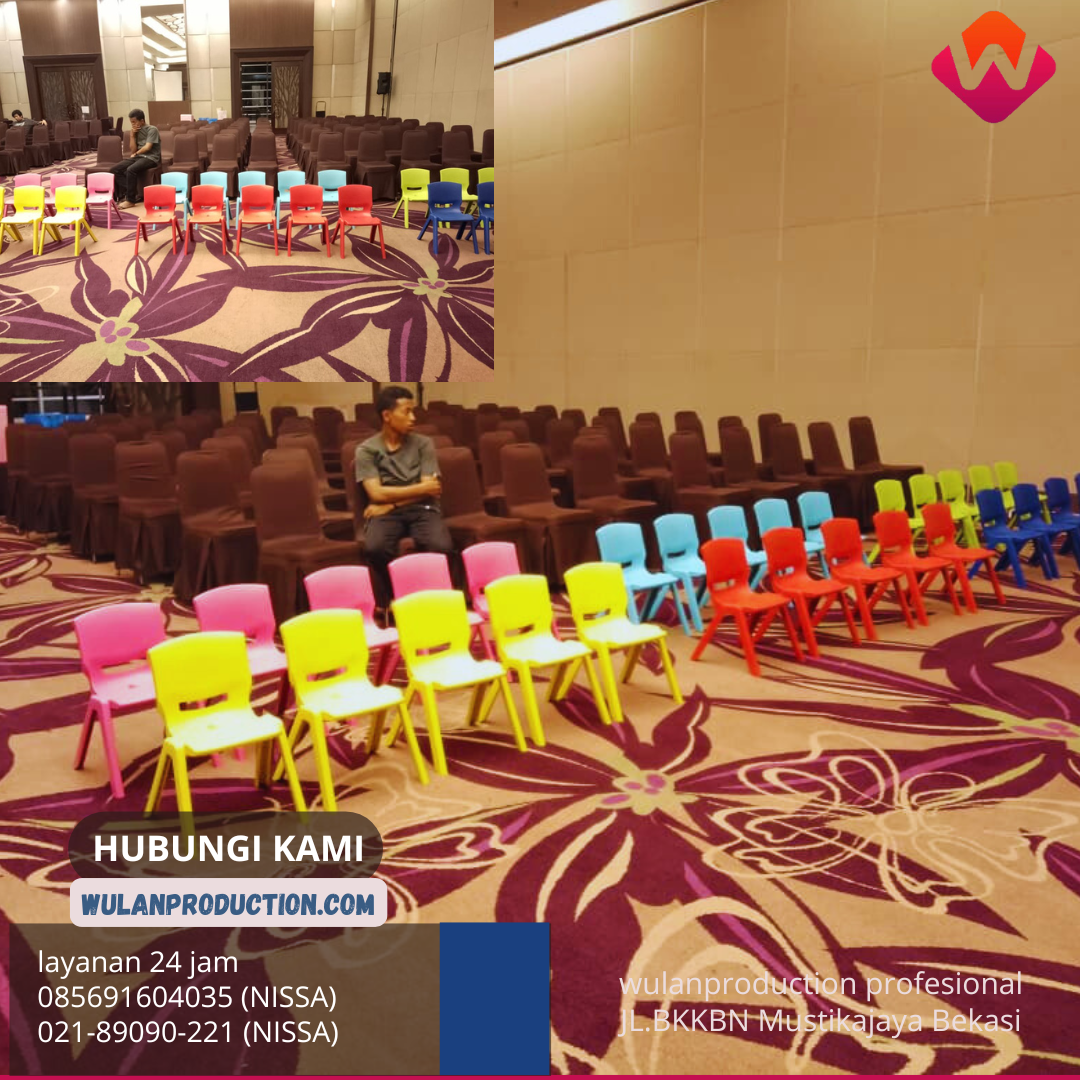 Rental Kursi Anak Aneka Warna Event Hotel Santika Harapan Indah Bekasi
