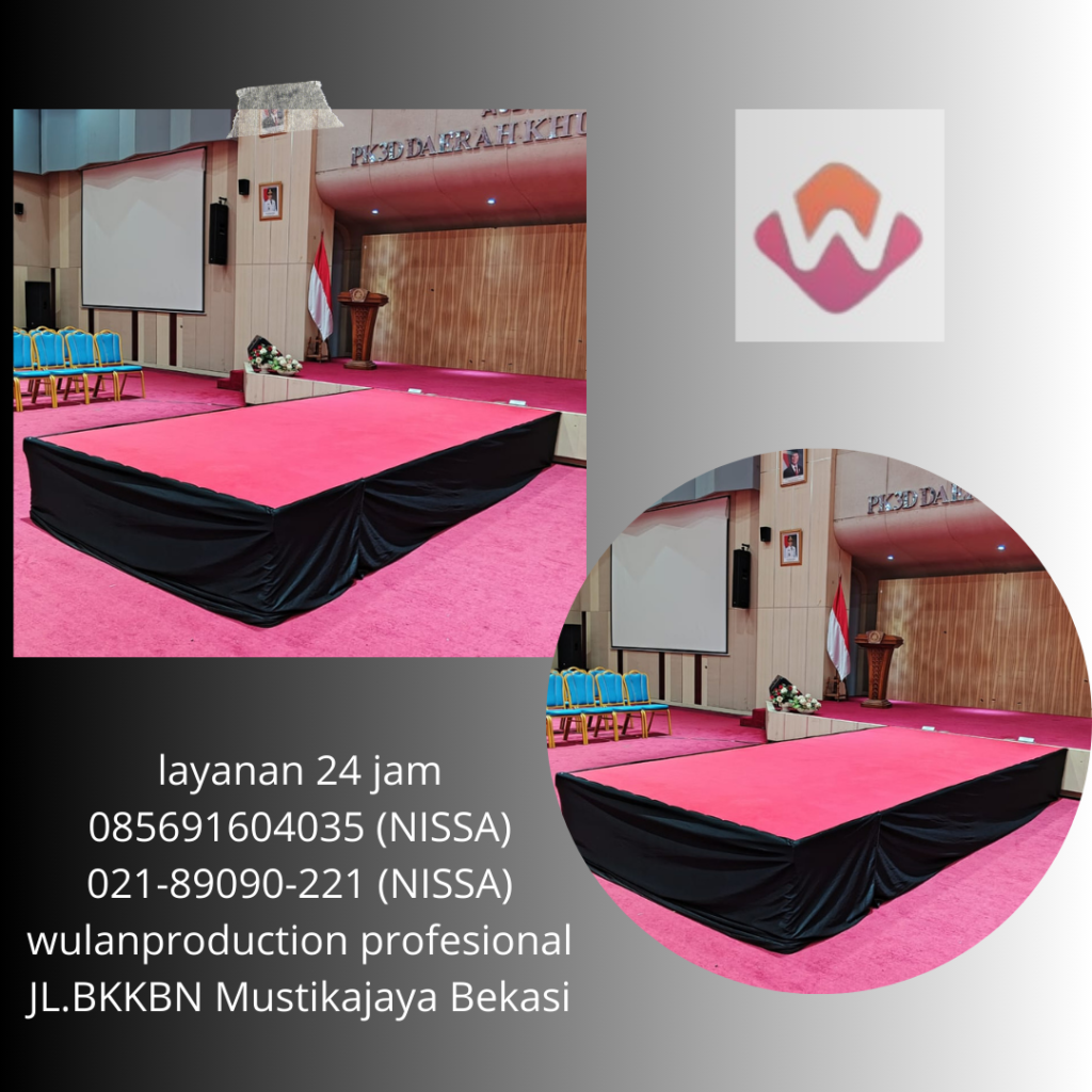 Rental Panggung Poni Hitam Karpet Merah Jakarta
