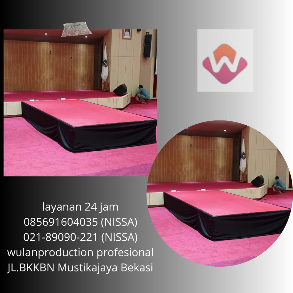 Rental Panggung Poni Hitam Karpet Merah Jakarta