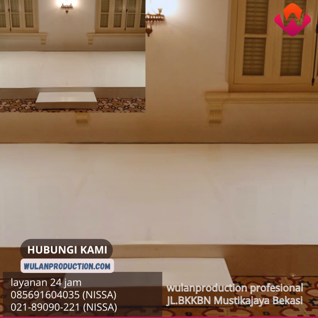 Rental Panggung Putih Melaminto Desain Kotak Di Depok